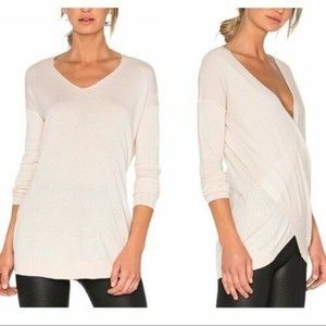 Vimmia Shavasana Reversible Sweater Top Size M Blush Style 0728 MSRP $98…